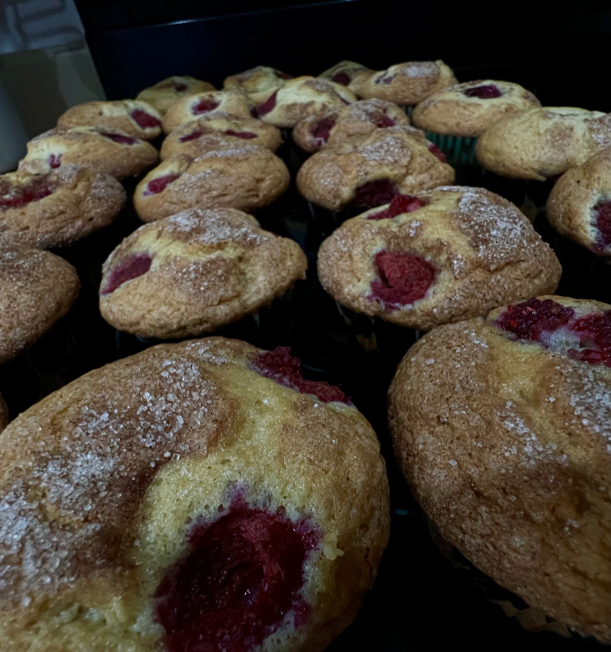 Sour Cream Raspberry Muffins